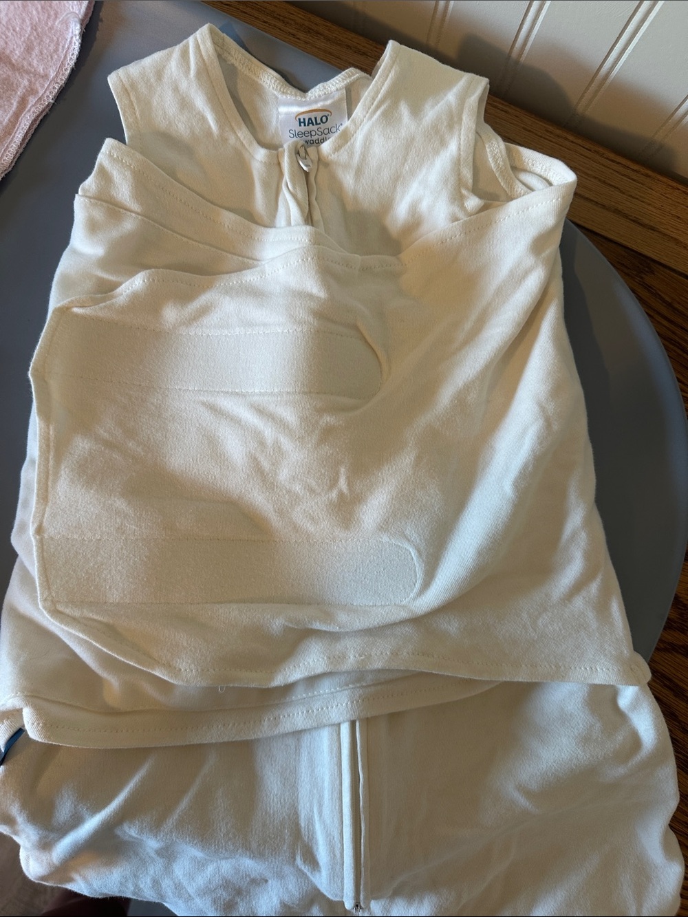 Halo White Infant Sleep Sack Swaddle - Sleeveless Cotton